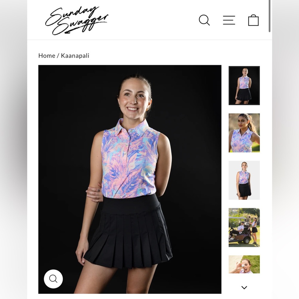 Sunday Swagger Pastel Sleeveless Polo